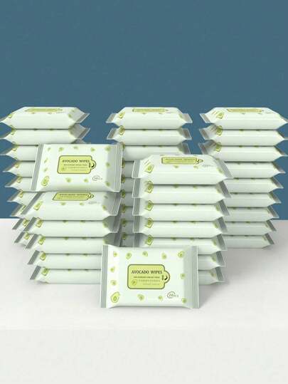 1/2/5/10/50包[每包10片]一次性清洁湿巾，便携式卫生纸，不含酒精，用于清洁日常用品