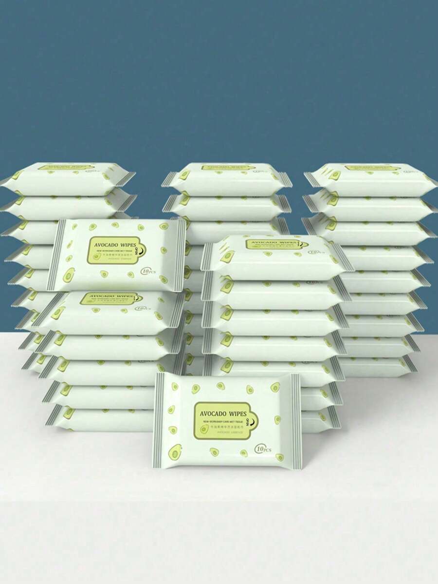 1/2/5/10/50 Packs [10 Pieces Per Pack] Disposable Cleaning Wipes, Portable Tissue Paper, Non-Alcoholic,Used For Cleaning Daily Necessities