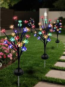 1 Stück Solar Kirschblüten-Licht, Solar Gartenbeleuchtung, 20 LED Außen-Rasenlicht, Hof-Dekoration, Garten-Landschaftsbeleuchtung