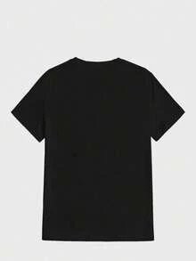 Playera estampada de fitness con " and Lift" – Estilo motivador - Negro - Ver 2