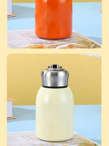 1pc 300ml Stainless Steel Cute Mug, Mini Portable Vacuum Cup, Student Water Bottle Back To School - Multicolor - View 8