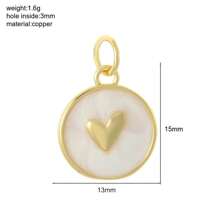 1 pezzo Ciondolo smaltato a mezzaluna, medaglia a forma di cuore, pentagramma a forma di fulmine, ali, cuore, croce, accessori per gioielli fai-da-te, orecchini, collana, braccialetto