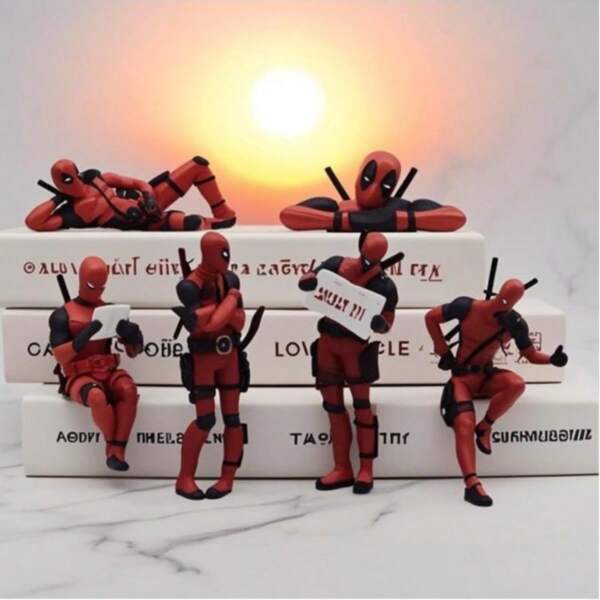 Marvel Figura de acción de Marvel Deadpool! Hecha de material de PVC de alta calidad con detalles realistas. Llamativa para exhibir en el escritorio o decorar el auto, encendiendo instantáneamente el ambiente de Marvel! Un artículo de colección elegante y un regalo perfecto para cumpleaños, Navidad, Año Nuevo y otros festivales - ¡Un imprescindible para los fanáticos de Marvel!, Útiles escolares, Regreso a clases