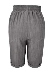 Women's Solid Color Drawstring Pocket Casual 5th Length Shorts