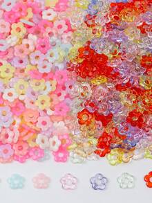 20/50 件彩色亚克力花珠、空心花隔珠，适用于珠宝制作、DIY 制作独特手链项链装饰配件