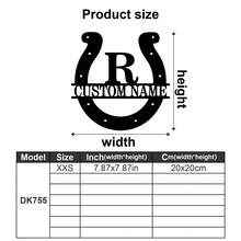 Customized Horseshoe Ranch Logo - Personalized Metal Logo Customization Outdoor - Custom Name Letter, 26 Letter Customization - Rural Farmhouse Decoration Farm Wall Art Home, Outside The Grain Warehouse - Father's Day Gift, Mother's Day Gift, Christmas Gift-Ornaments,Home Decor,Wall Decor,Room Decor,Living Room Decor,Bedroom Decor,Kitchen Decor,House Decor,Personalised Gifts Back To School School Supplies - Multicolor - View 26