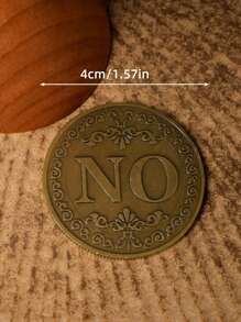 Moneda conmemorativa chapada con una cara para 'Sí' y otra para 'No' - Un recuerdo divertido y emocionante para tomar decisiones
