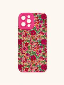 Funda de teléfono con estampado floral diminuto en rosa fucsia, funda de teléfono con estilo vintage de flores dispersas multicolor en rosa fucsia, funda de protección de lente, compatible con iPhone y Galaxy, compatible con iPhone 13, 15, 16 Pro Max, 16, 14, 15, 16 Plus, teléfonos Galaxy a prueba de agua, a prueba de golpes y resistente a arañazos - Multicolor - Ver 22