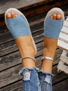 1 Pair Women's Platform Wedge Sandals, Casual Versatile Fairy Style Solid Light Blue High Heel Shoes, Waterproof Thick Sole Strap Beach Vacation Lightweight Comfortable Sandals