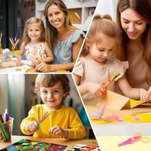 Juego de 4 piezas/6 piezas/8 piezas de tijeras de manualidades con bordes decorativos, tijeras de resina ABS para hacer tijeras de colores, tijeras para scrapbook con bordes decorativos, 6 tipos de patrones de tijeras, seguras