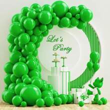 Green Balloon Latex Party Balloon 5/10/12/18 Inches -10/30/50/70/90pcs Round Helium Green Balloon Suitable For Green Jungle Animal Theme Birthday Shower Christmas Party Decoration