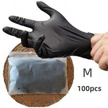 20/50/100 只黑色一次性丁腈清洁手套，适用于家庭清洁、办公室清洁、纹身、美容院等清洁用途 - 黑色 - 查看 13