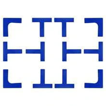 Court Line Marker Set, Pickleball Court Marking Kit Pickleball Lines Throw Down Markers For Outdoor Court PVC Plastic Line Markers, Blue