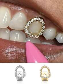 1 Set Men Hollow Gold & Silver Glitter Flashy Gear-Shaped Brooch, Unisex Nightclub Party Wear, Suitable As Festival Gift