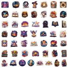 50 pezzi Adesivi per libri di magia cartoni animati, adesivi estetici in vinile per scrapbooking, diario, laptop, paraurti, skateboard, borraccia, computer, telefono, cartone animato, elmetto, adesivi e decalcomanie per auto