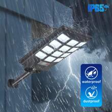 Solar Lights Outdoor Waterproof IP65 10000K 3 Lighting Modes Motion Sensors Light Beads Dusk To Dawn Suitable For Commercial Area, Parking Lot, Yard, Outdoor Lighting