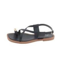 Nuevas zapatillas con puntera de 2025, sandalias planas con palabras en estilo romano para celebridades de internet, calzado de mujer para el verano
