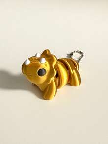 1个3D打印可活动关节帽，包含：鸭嘴兽、雪人、海象、独角兽、长颈鹿、星空海豚、鲨鱼、水豚、狐狸、猫头鹰、蝙蝠、金蜂、情人节心形龙、棘龙、兔子、马、牛、小鸡、犀牛、乌龟、蜥蜴、熊猫、小猪、绿色毛毛虫、三角龙、披萨，动物模型玩具