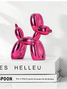 1 pieza Escultura de resina de un perro globo pequeño estilo nórdico, decoración de interiores para el hogar, ornamento de animales pequeños artesanía de resina creativa