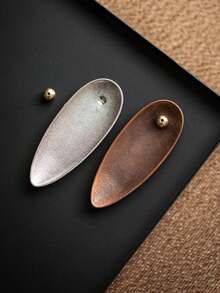 1 pièce Set support à encens minimaliste en métal couleur argent/bronze mat, plateau à encens en alliage de zinc + support à bâtons d'encens en perles de cuivre, convient pour des bâtons d'encens jusqu'à 21 cm, adapté pour la salle de thé, la cuisine, la décoration de la maison - Multicolore - Voir 8
