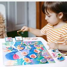 MEDOOSI-54 Pieces Kids Wooden Magnetic Fishing Toy Set/Children's Educational Game - 51PCS - 查看 3