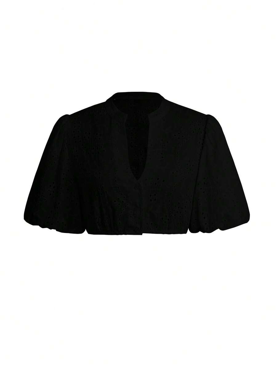 ii Bavarian Traditional Short Dress, Button Lantern Sleeve, For Oktoberfest & Halloween - Black - View 1