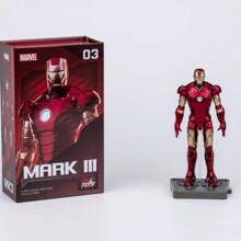 Hasbro Figuras coleccionables de exhibición de 4 pulgadas de la serie Iron Man del 10.º aniversario de  I-VII no luminosas, armadura fiel a la película y base extraíble, edición de coleccionista