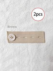 2pcs/Set Adjustable Stretch Waist Extender, Elastic Waistband Expander For Jeans, Pants, No Sewing Required, Unisex - Multicolor - View 10