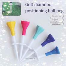 Golf Ball Tee With Adjustable Diamond Shaped Design, Zero Resistance Golf Accessory
