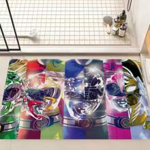 Mighty Morphin Power Rangers Fluffy Carpet INS Style Soft For Bedroom Floor House Washroom Non-Slip Bedside Rugs