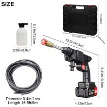 High Pressure Car Washer Machine, High Pressure Cleaner Car, Adjustable Water Type, Self-Priming Design, 240W High Power, For Car Detailing, Fence, Floor Cleaning & Watering