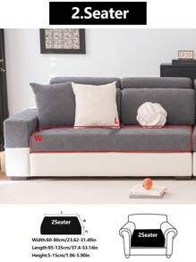1 pieza Funda elástica para sofá, funda de asiento completa antideslizante para sofá, aplicable para sofá de 1/2/3/4 plazas, sofá en forma de L, funda ajustable, lavable a máquina, apta para mascotas, decoración para dormitorio, oficina, sala de estar - Gris claro