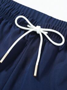 Striped Sports Jogger Pants For Men, Loose Straight Leg Sweatpants For Spring Autumn, Fitness Gym Workout Outdoor Running Casual