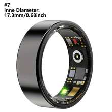 女士/男士智能戒指，无需应用程序订阅，带无线充电盒的智能戒指健康追踪器，电池寿命长，健身和睡眠追踪器，适用于 iOS 和 Android