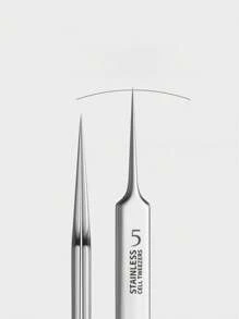 1 pieza Pinzas quitaespinillas y puntos negros de acero inoxidable - Herramienta antiacné sin fragancia, apta para cara y nariz, adecuada para piel normal - Herramienta profesional de cuidado facial para puntos blancos y negros