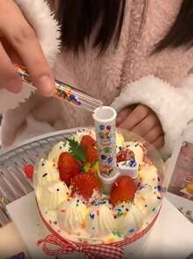 1pc Surprise Candy Firework Candle, Celebration & Birthday Party Decor - Multicolor - View 9