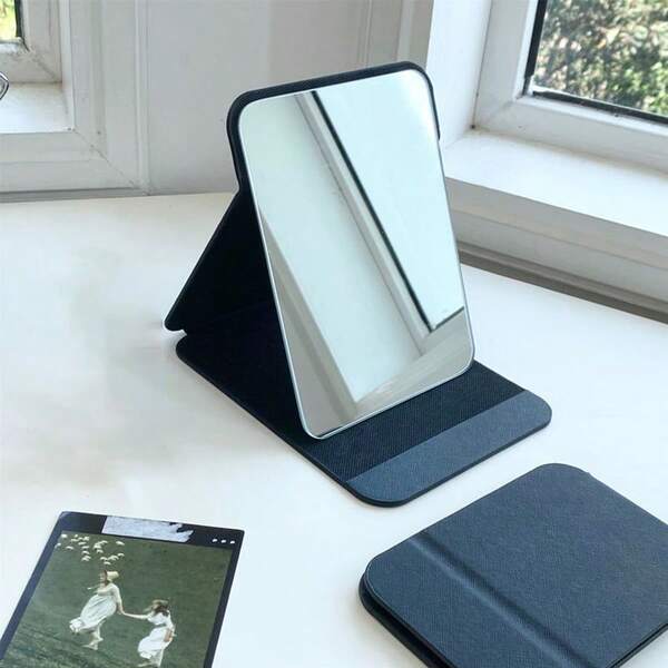 Desktop Mini Mirror, Makeup Mirror, Portable Foldable Mirror For Women, Men And Students, High Definition
