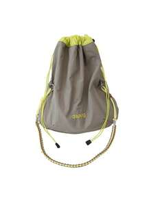 Nueva bolsa cruzada de moda versátil con cierre de cordón, bolsa de hombro de nailon simple personalizada, bolso ligero de color contrastante, bolso de hombro de dopamina - Multicolor - Ver 12