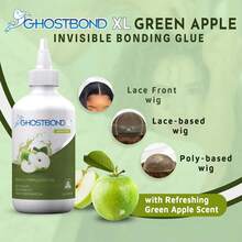 GHOSTBOND XL Hair Replacement Adhesive 1.3oz- Invisible Wig Bonding Glue: Water &Amp; Oil-Resistant, , Light Hold For Secure And Natural-Looking Poly And Lace Hairpiece, Wigs &Amp; Toupee Systems - Green Apple - View 5