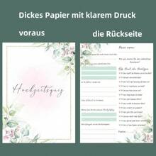 30pcs Modern Time Capsule Wedding Greeting Cards Set, Wedding Blessing Cards Creative Game Guest Book Replacement, Fashionable German Wedding Ceremony Decors Summer Birthday Gifts Beach Back To School School Supplies Room Decor