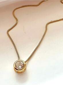 Point Of Light Choker Necklace 18k Gold Plated And 925 Silver Durability 3 Months - 銀色 - 查看 7