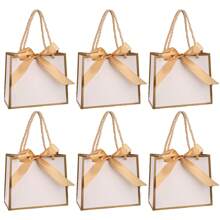 6 Peças - Sacolas Personalizadas com Nome para Damas de Honra, Sacolas de Festa de Casamento, Sacolas para Dia das Mães, Sacolas de Presente para Dia dos Namorados, Sacolas de Papel de Presente para Festas, Bolsas de Lembrança