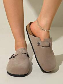 Women's Spring New Round Toe Thick Bottom Comfy Slip-On Soft Bottom Waterproof Casual Fashion Mules