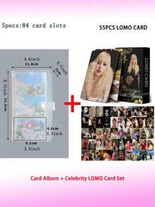 pokemon 120pcs Frosted Photo Album+55pcs Li Sa, Jennie Single Small Card Set Combination, Used For Tickets, Postcards, ID Cards, Credit Card Collection And Storage Of Transparent Clip | K-Pop Photo Collection, Blac Kpink Lomo Cards, Collectable Transaction Cards, Pop Music Group Fans' Gifts. It Is Suitable For Collecting Commemorative Popular Group Fans' Aid Cards, Birthday And Graduation Gifts For Students, And Box Decoration Cards For Gift Card Set