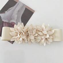 1 pieza Cinturón ajustable elegante con estampado floral para mujeres - Cinturón de vestido con hebilla para señoras, versátil para uso diario, fiesta y formal - unicolor y estampado floral - Multicolor - Ver 8
