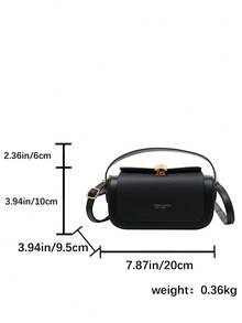 Women's Fashion Oblique Crossbody Square Bag, Elegant Minimalist Design, Large Capacity, Handle Option - Black - View 10