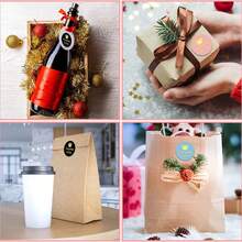 500pcs Dog Paw Print Thank You Stickers - Round Decorative Sealing Labels For Gifts, Boxes, And Packaging, Golden Cursive "Thank You" Design With Paw Print, Light Blue & Black Background, Dog Gifts - Multicolor - View 4