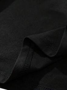 Manfinity Homme Camiseta De Manga Corta Estampada Para Hombre Con Patrón Geométrico - Negro - Ver 6
