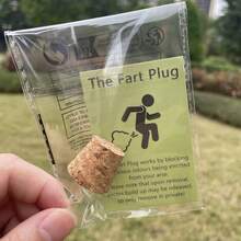 10 piezas del tapón de eructo - Broma divertida - Bloqueador de flatulencias con tarjeta de instrucciones divertida, corcho de madera de novedad para fiestas, regalo divertido universal para cumpleaños, graduaciones, Navidad, Año Nuevo - Fabricado en madera y papel, sin electricidad necesaria, sin plumas - Multicolor - Ver 3