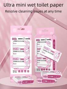 1/2/4/8/32 Packs Of Portable Mini Wet Toilet Paper, 1 Pack Of 8 Wet Wipes For Flushing Toilets, Wiping Buttocks With Wet Wipes, Cleaning Wet Wipes, Men's And Women's Personal Care - Fast Drying, Soft Hygiene - Perfect For Home, Outdoor, Camping, And Travel